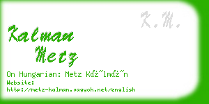 kalman metz business card